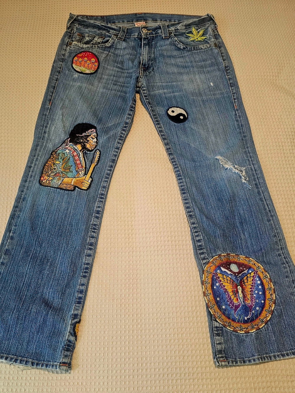 True Religion Jimmy Hendrix Society Club hippie jeans